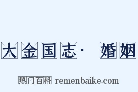 大金国志·婚姻是什么意思的图片